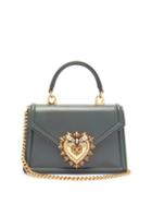 Matchesfashion.com Dolce & Gabbana - Devotion Leather Cross-body Bag - Womens - Dark Green