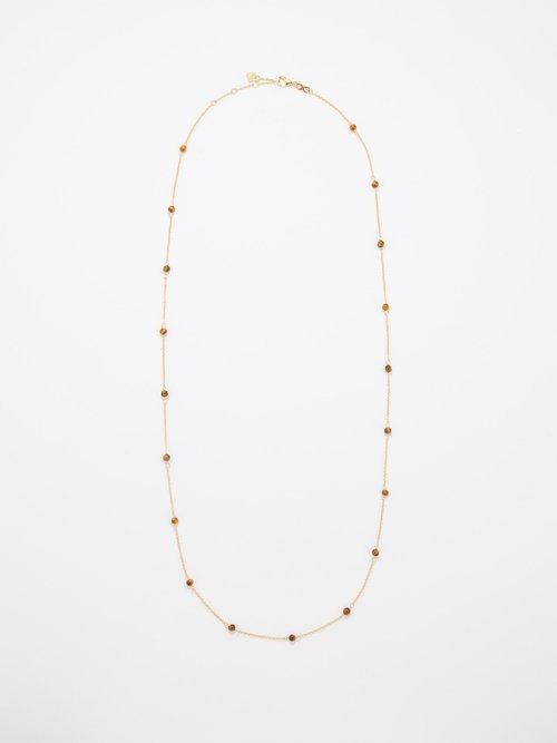 Rosa De La Cruz - Dot Tiger's Eye & 18kt Gold Necklace - Womens - Gold Multi