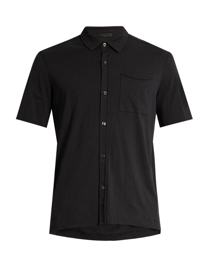 Atm Raw-edge Cotton-jersey Shirt