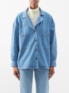 Giuliva Heritage - The Meryl Patch Dropped-shoulder Denim Jacket - Womens - Denim