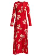 Diane Von Furstenberg Split-hem Silk Crepe De Chine Dress