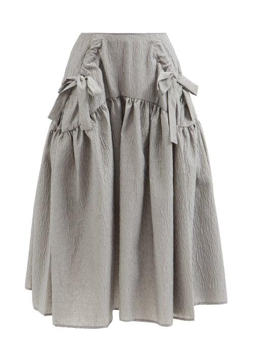 Cecilie Bahnsen - Justice Snowdrop Matelass Midi Skirt - Womens - Grey