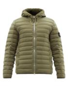 Matchesfashion.com Stone Island - Loom-woven Chambers Quilted-shell Down Jacket - Mens - Green
