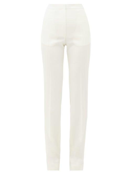 Matchesfashion.com Pallas Paris - Flash High-rise Cady Straight-leg Trousers - Womens - White