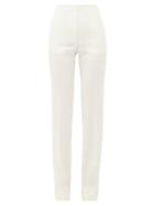 Matchesfashion.com Pallas Paris - Flash High-rise Cady Straight-leg Trousers - Womens - White