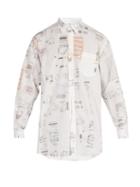 Matchesfashion.com Vetements - Receipt Print Cotton Shirt - Mens - White