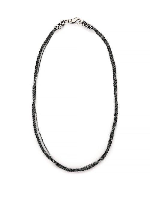 Matchesfashion.com Emanuele Bicocchi - Double Chain Sterling Silver Necklace - Mens - Silver
