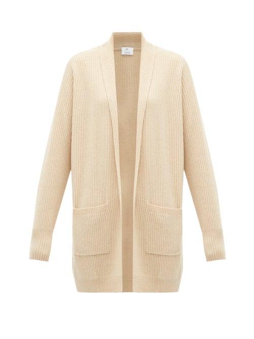 Matchesfashion.com Allude - Rib Knitted Cashmere Cardigan - Womens - Beige