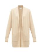 Matchesfashion.com Allude - Rib Knitted Cashmere Cardigan - Womens - Beige