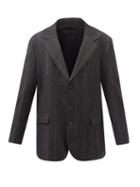 Raf Simons - Single-breasted Wool-twill Blazer - Mens - Grey