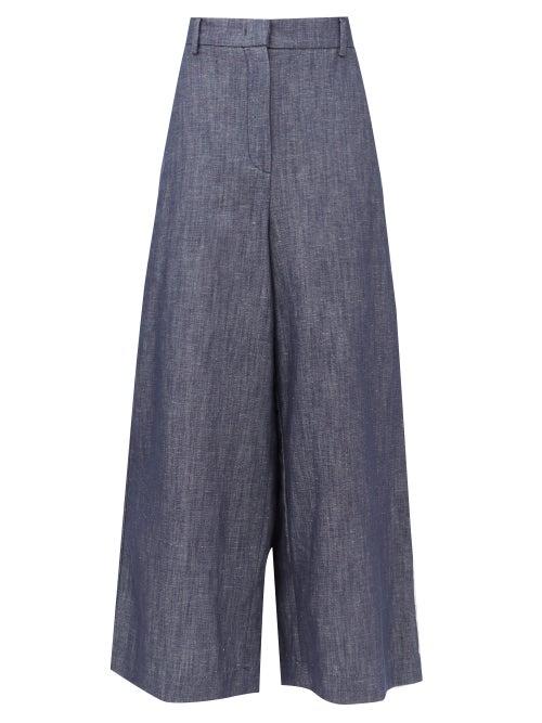 Matchesfashion.com Weekend Max Mara - Gabarra Trousers - Womens - Dark Blue