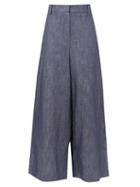 Matchesfashion.com Weekend Max Mara - Gabarra Trousers - Womens - Dark Blue