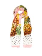Dolce & Gabbana Polka-dot Pineapple-print Scarf