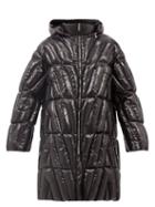 Valentino - Glossy Quilted-shell Hooded Jacket - Mens - Black