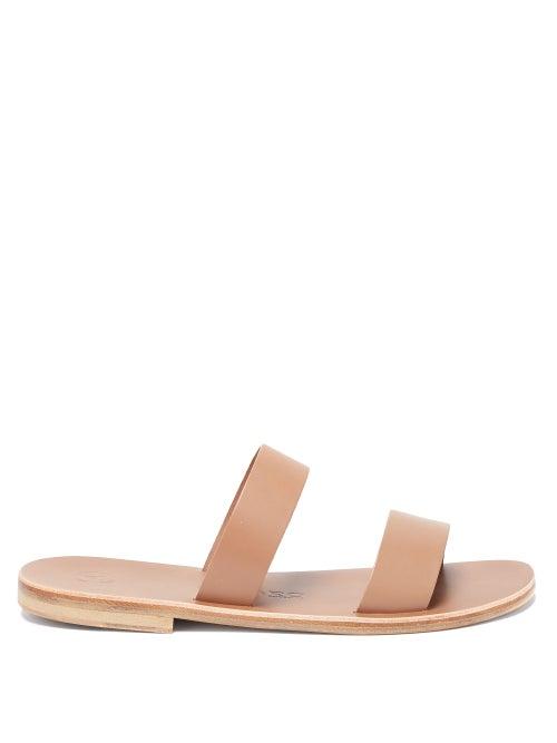 Matchesfashion.com Lvaro - Alex Double-strap Leather Slides - Mens - Tan
