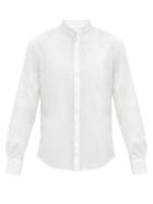 Matchesfashion.com Bourrienne Paris X - Crivain Stand-collar Cotton-poplin Shirt - Mens - White