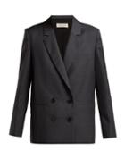 Matchesfashion.com Masscob - Liv Prince Of Wales Checked Wool Blend Blazer - Womens - Grey
