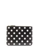 Matchesfashion.com Comme Des Garons Wallet - Polka-dot Leather Pouch - Womens - Black Multi