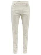 Mens Rtw Givenchy - Distressed Slim-fit Jeans - Mens - White