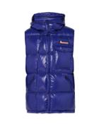 Matchesfashion.com 7 Moncler Fragment - High Shine Quilted Down Gilet - Mens - Blue