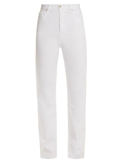 Matchesfashion.com Eve Denim - Juliette High Rise Straight Leg Jeans - Womens - White