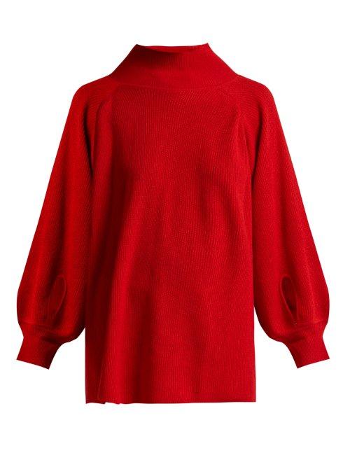 Matchesfashion.com Ryan Roche - High Neck Cashmere Sweater - Womens - Red
