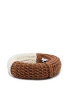 Matchesfashion.com Jw Anderson - Knitted Wool-blend Headpiece - Womens - Brown White