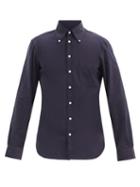 Matchesfashion.com Thom Sweeney - Chest-pocket Cotton-corduroy Shirt - Mens - Navy