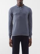 Arch4 - Swansea Cashmere Long-sleeved Polo Shirt - Mens - Grey