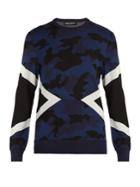 Neil Barrett Modernist Camouflage Intarsia Sweater