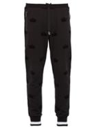 Matchesfashion.com Dolce & Gabbana - Crown Print Cotton Track Pants - Mens - Black