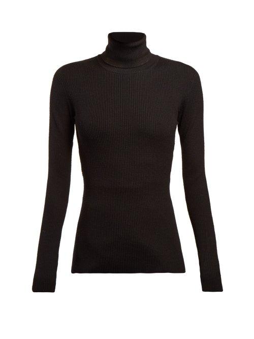 Matchesfashion.com Dolce & Gabbana - Ribbed Virgin Wool Roll Neck Sweater - Womens - Black