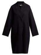 Matchesfashion.com Stella Mccartney - Double Faced Wool Cocoon Coat - Womens - Navy