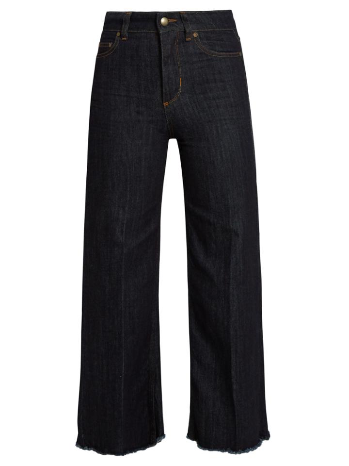 Redvalentino High-rise Wide-leg Cropped Jeans