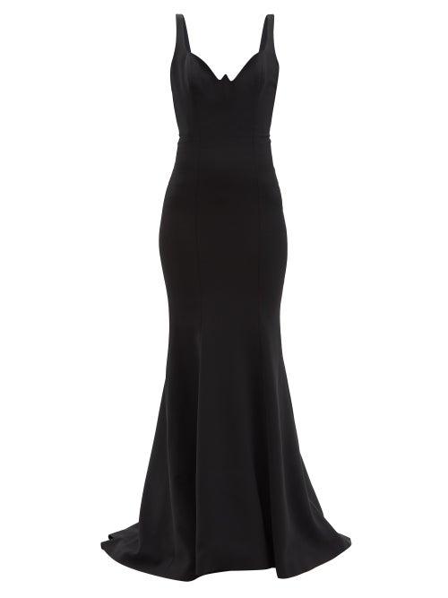 Alexandre Vauthier - Sweetheart-neckline Crepe Gown - Womens - Black