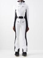 Goldbergh - Parry Down-padded Softshell Ski Suit - Womens - White Black