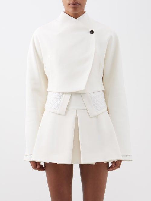 Maximilian Davis - Cropped Technical Jacket - Womens - Ivory