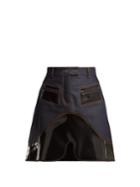 Ellery Vontz Contrast-panel Denim Skirt