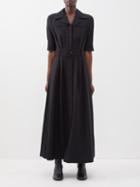 Gabriela Hearst - Simone Belted Wool-blend Shirt Dress - Womens - Black