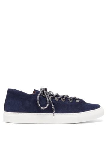 Matchesfashion.com Jacques Soloviere - Sky Suede Trainers - Mens - Navy