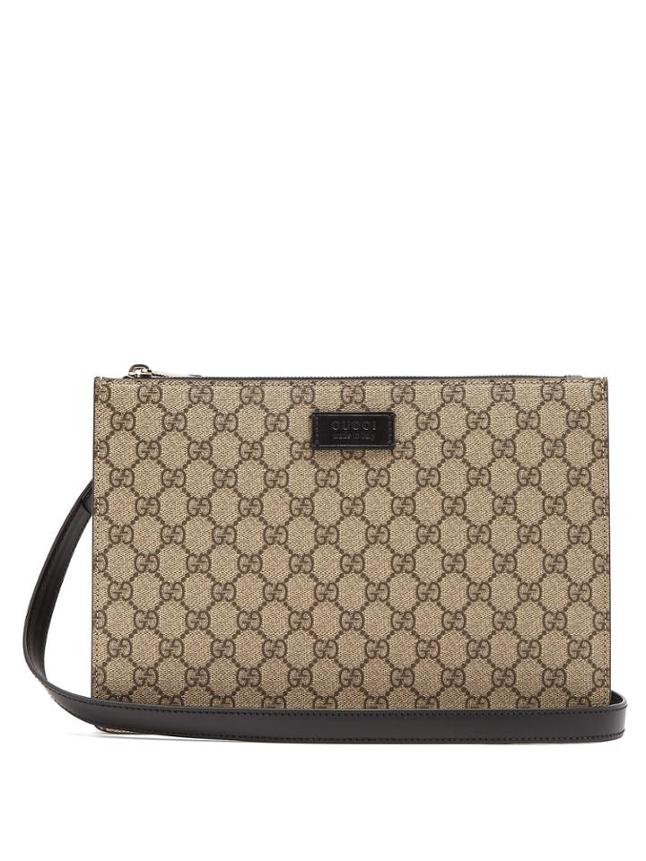 Gucci Gg Supreme Canvas And Leather Cross-body Bag