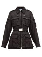 Matchesfashion.com Prada - Belted Padded Nylon Utility Jacket - Womens - Black