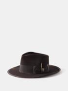 Nick Fouquet - Aquemini Bow-tied Felt Fedora Hat - Mens - Black