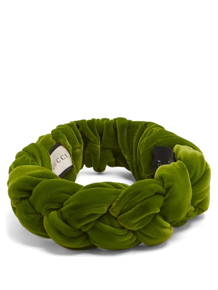 Gucci Braided-velvet Headband