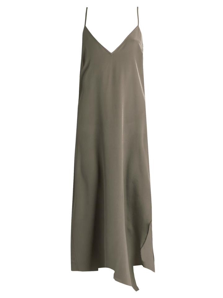 Raey Asymmetric-hem Silk Slip Dress