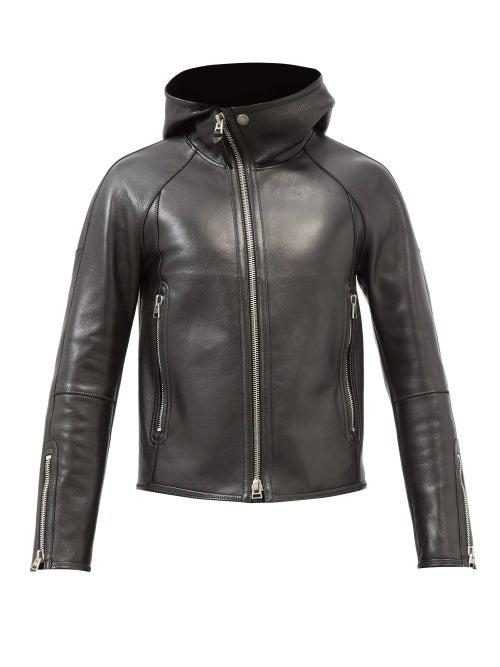 Tom Ford - Raglan-sleeve Leather Jacket - Mens - Black