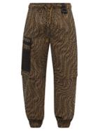 Mens Rtw Fendi - Ff Vertigo-jacquard Trousers - Mens - Brown Multi