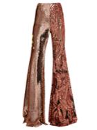 Halpern Sequin-embellished High-rise Flared Trousers