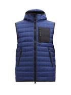 Burberry - Loxwood Hooded Checked Down Gilet - Mens - Blue