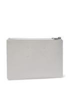 Matchesfashion.com Maison Margiela - Metallic Shine Leather Pouch - Mens - White